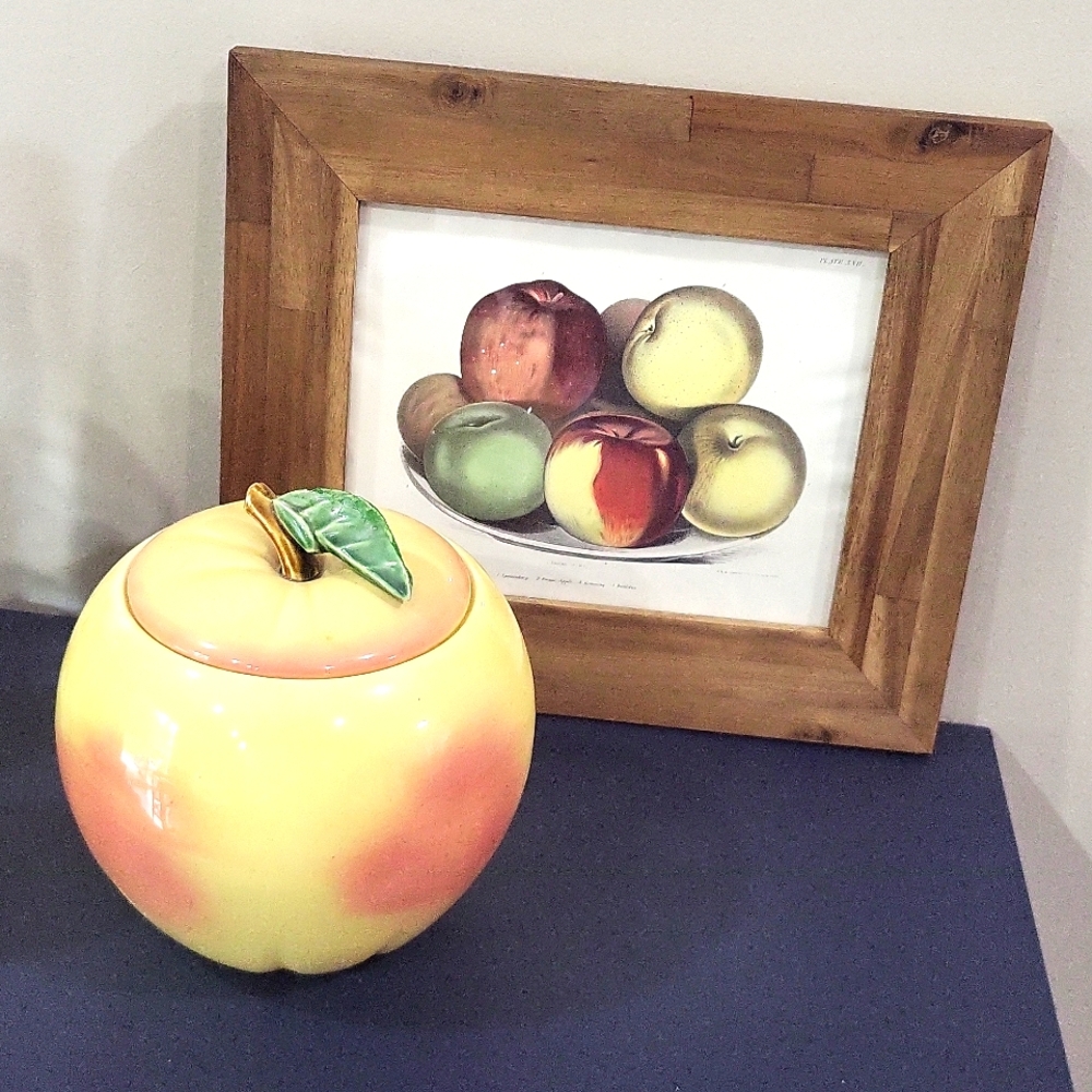 Mccoy golden apple cookie jar and bowl of apples framed print (8x10)
